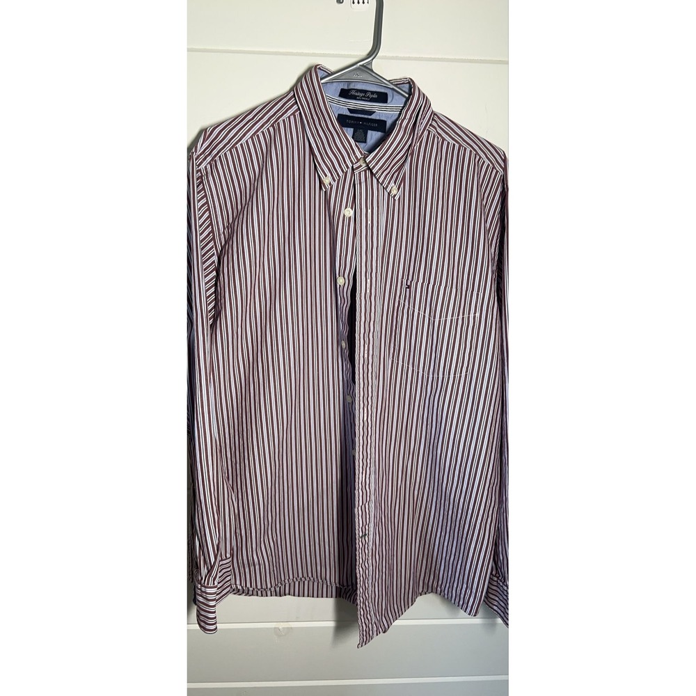Tommy Hilfiger Heritage Poplin Men's Button-Up L Multicolor Button-down Collar